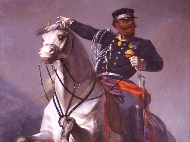 1826-Giulio Carlini - Re Vittorio Emanuele II d'Italia a cavallo